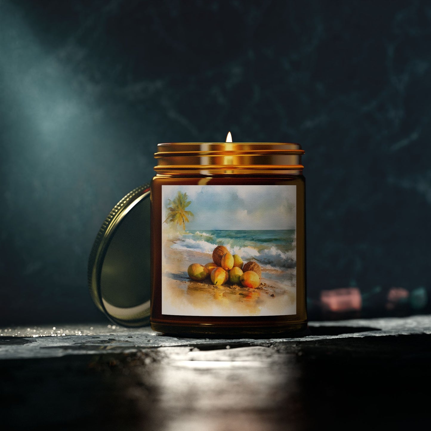 Mango Coconut Comfort Candle – Coconut Apricot Wax 4oz & 9oz | Two Homes Co