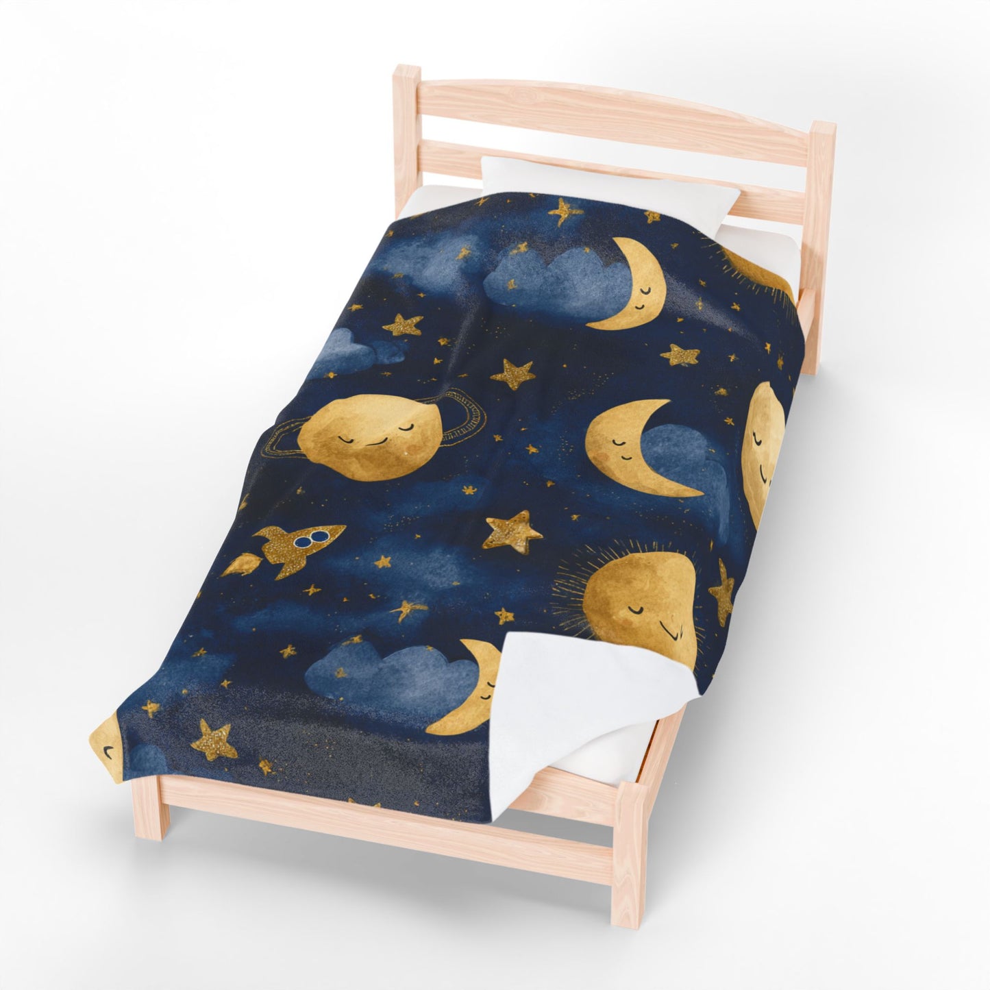 “Cosmic Hugs” Velveteen Plush Blanket – 60×80 | Two Homes Co