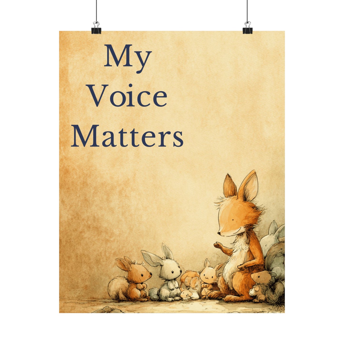 “My Voice Matters” Kids Affirmation Poster – 16×20 | Two Homes Co