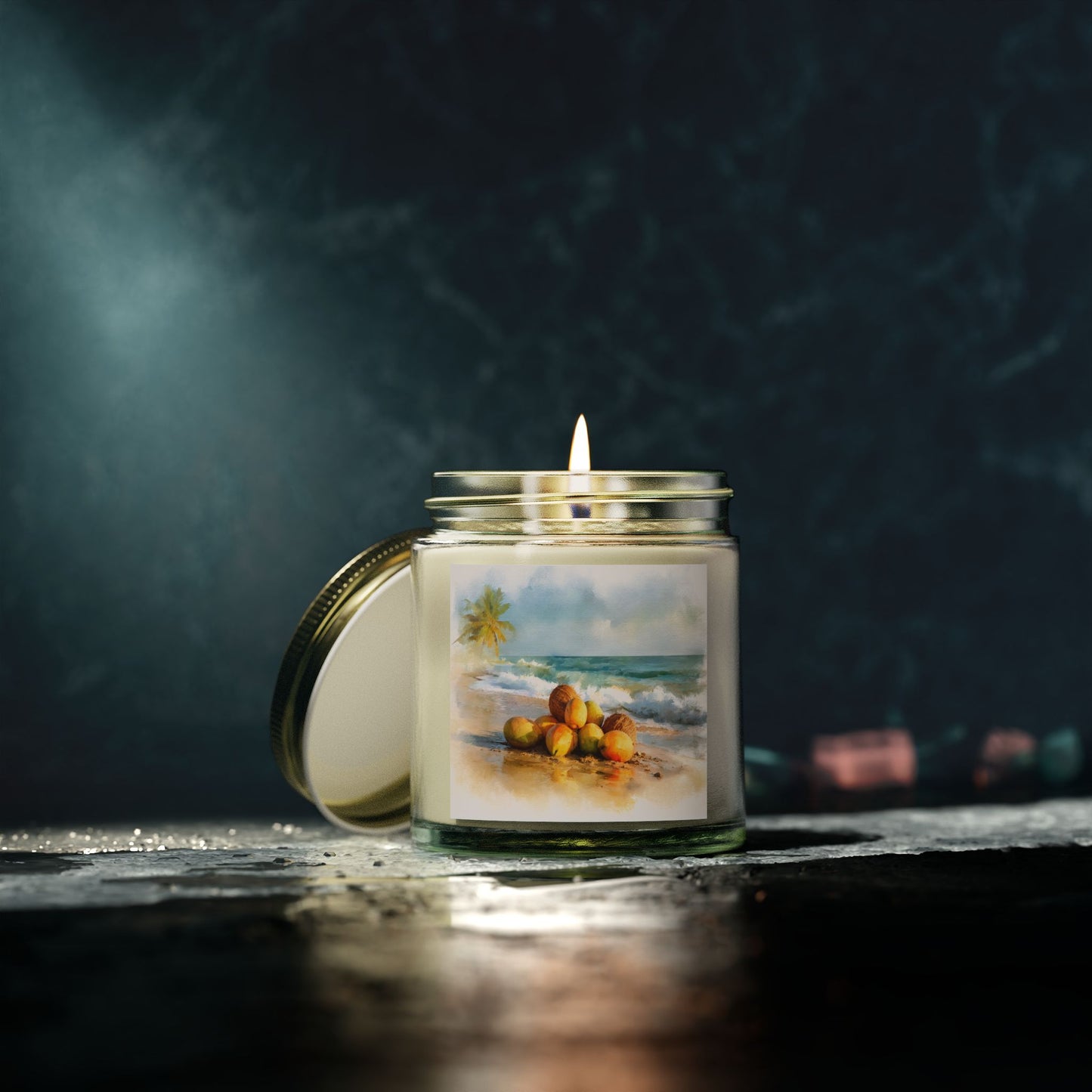 Mango Coconut Comfort Candle – Coconut Apricot Wax 4oz & 9oz | Two Homes Co
