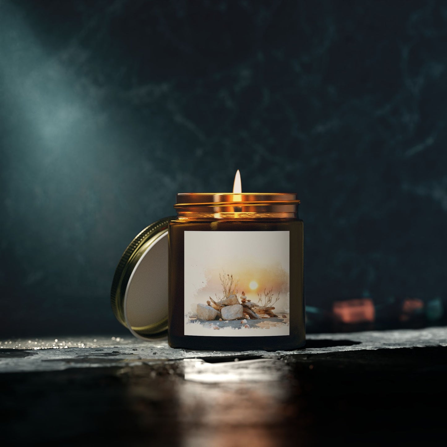 Beachwood Comfort Candle – Coconut Apricot Wax (4oz & 9oz)| Two Homes Co