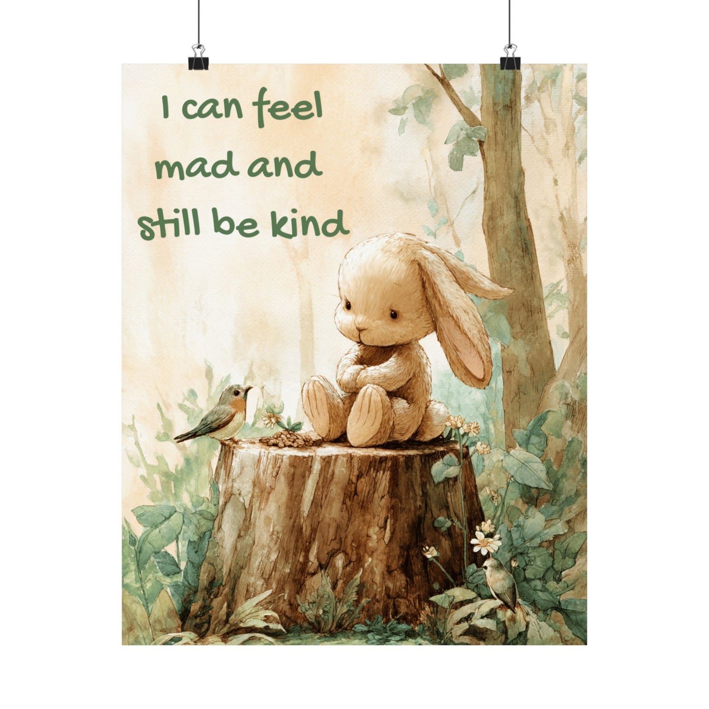 “I Can Feel Mad and Still Be Kind” Kids Affirmation Poster – 16×20 | Two Homes Co
