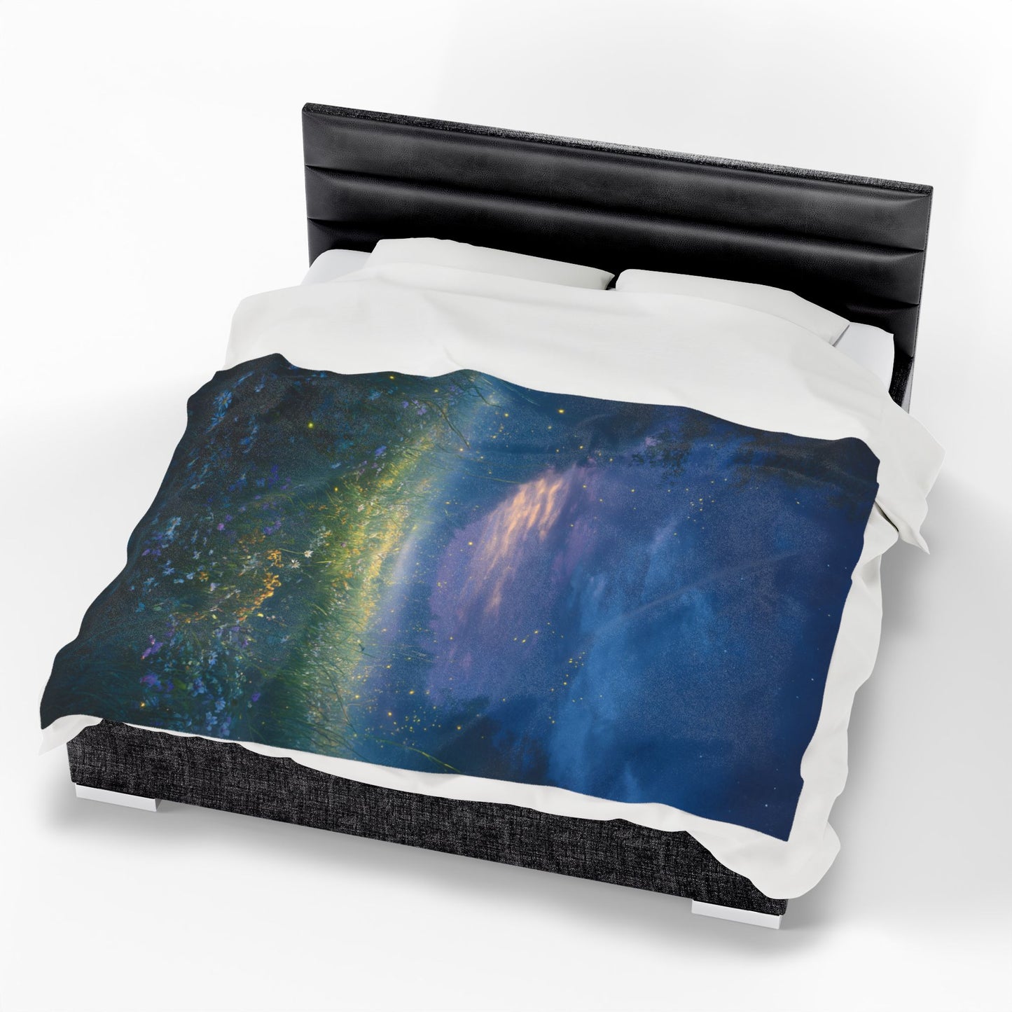 “Meadow Lullaby” Velveteen Plush Blanket – 60" × 80" | Two Homes Co