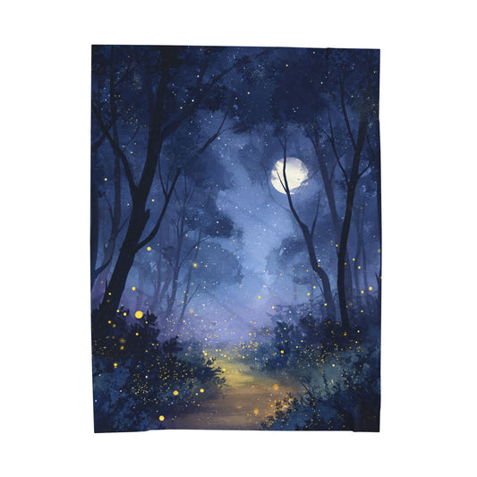 “Starlit Hollow” Velveteen Plush Blanket – 60" × 80" | Two Homes Co