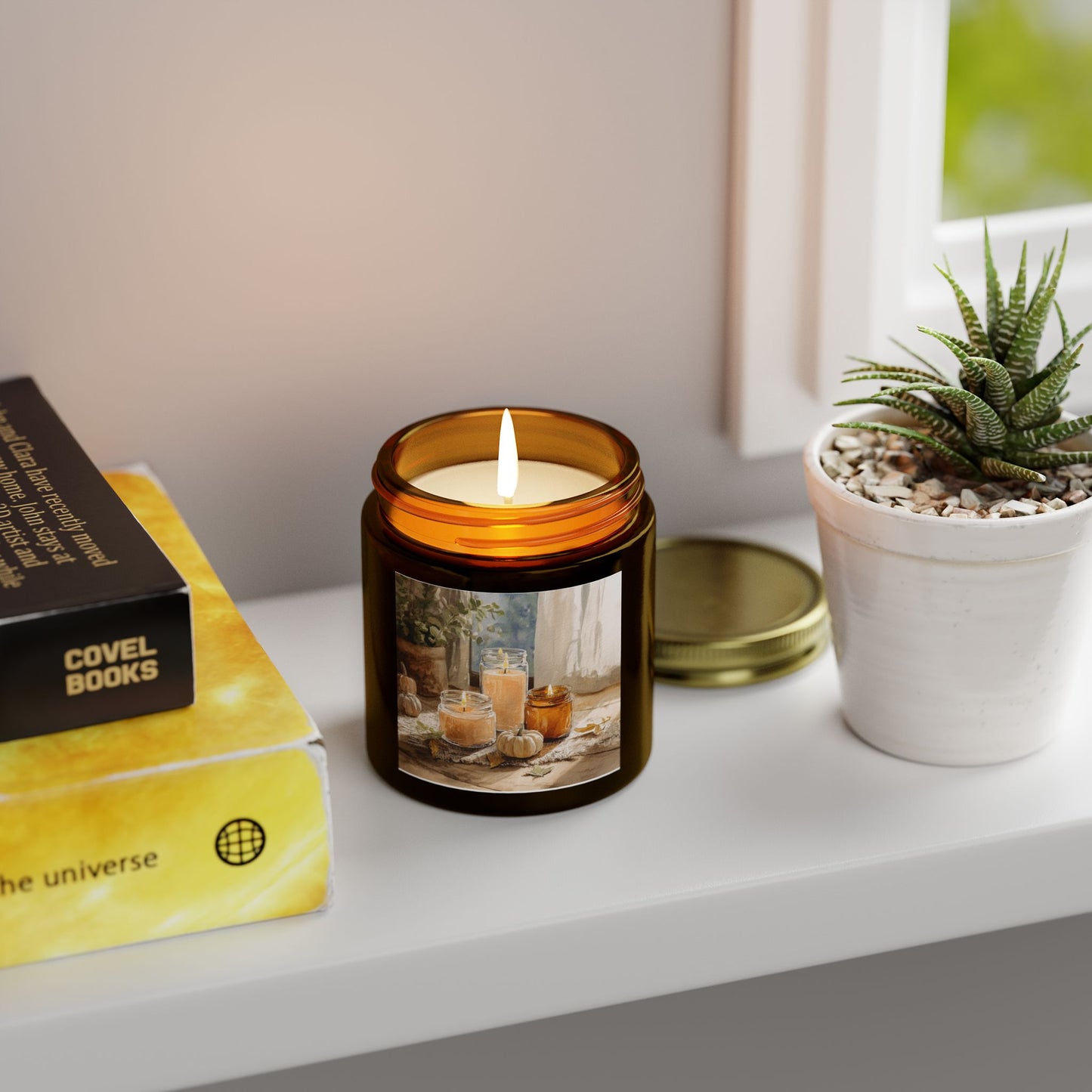 Unscented Comfort Candle – Coconut Apricot Wax 4oz & 9oz | Two Homes Co