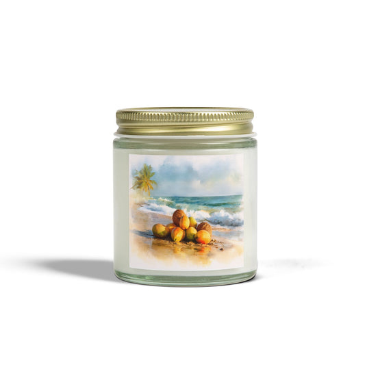 Mango Coconut Comfort Candle – Coconut Apricot Wax 4oz & 9oz | Two Homes Co
