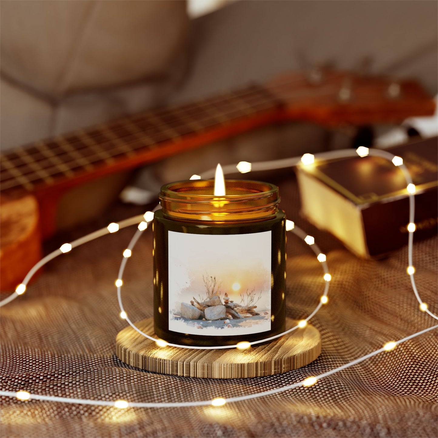 Beachwood Comfort Candle – Coconut Apricot Wax (4oz & 9oz)| Two Homes Co