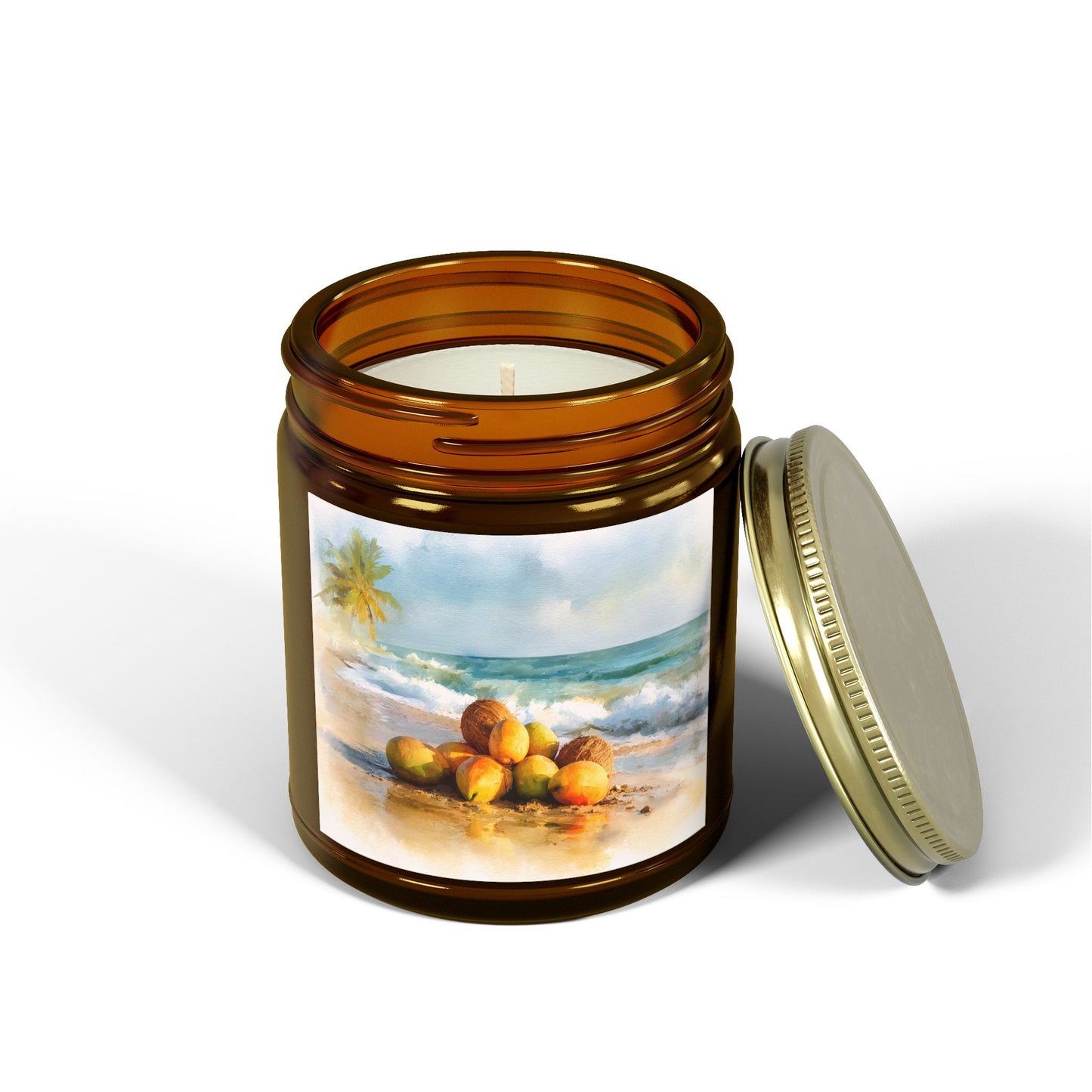 Mango Coconut Comfort Candle – Coconut Apricot Wax 4oz & 9oz | Two Homes Co