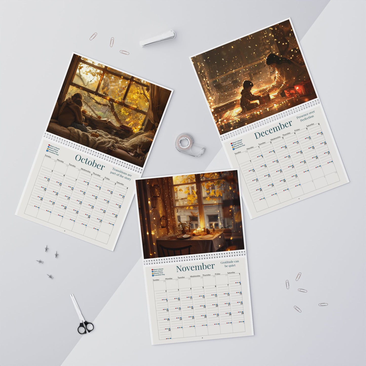 The Co-Parent Wall Calendar 2025 – Two Homes. One Team.