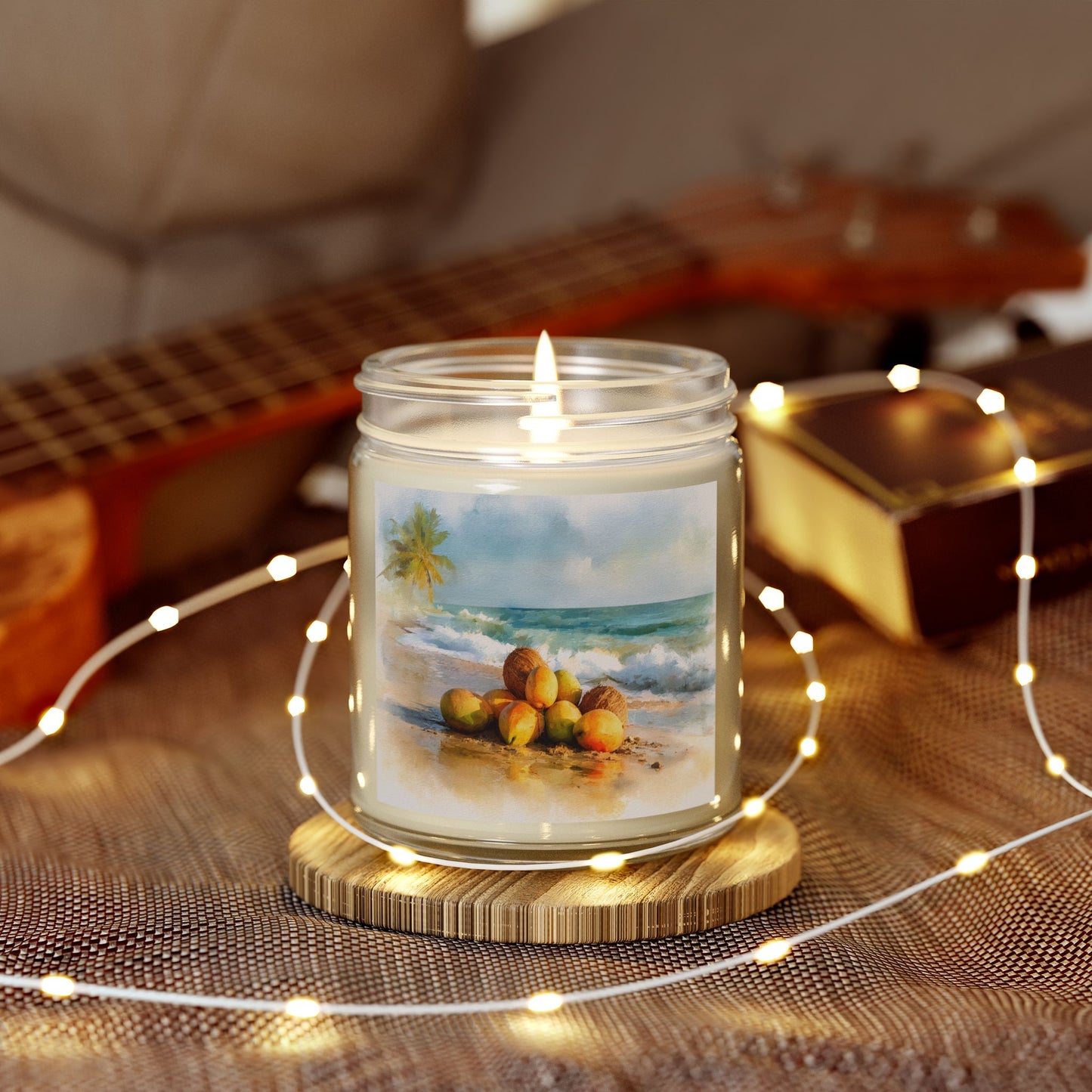 Mango Coconut Comfort Candle – Coconut Apricot Wax 4oz & 9oz | Two Homes Co