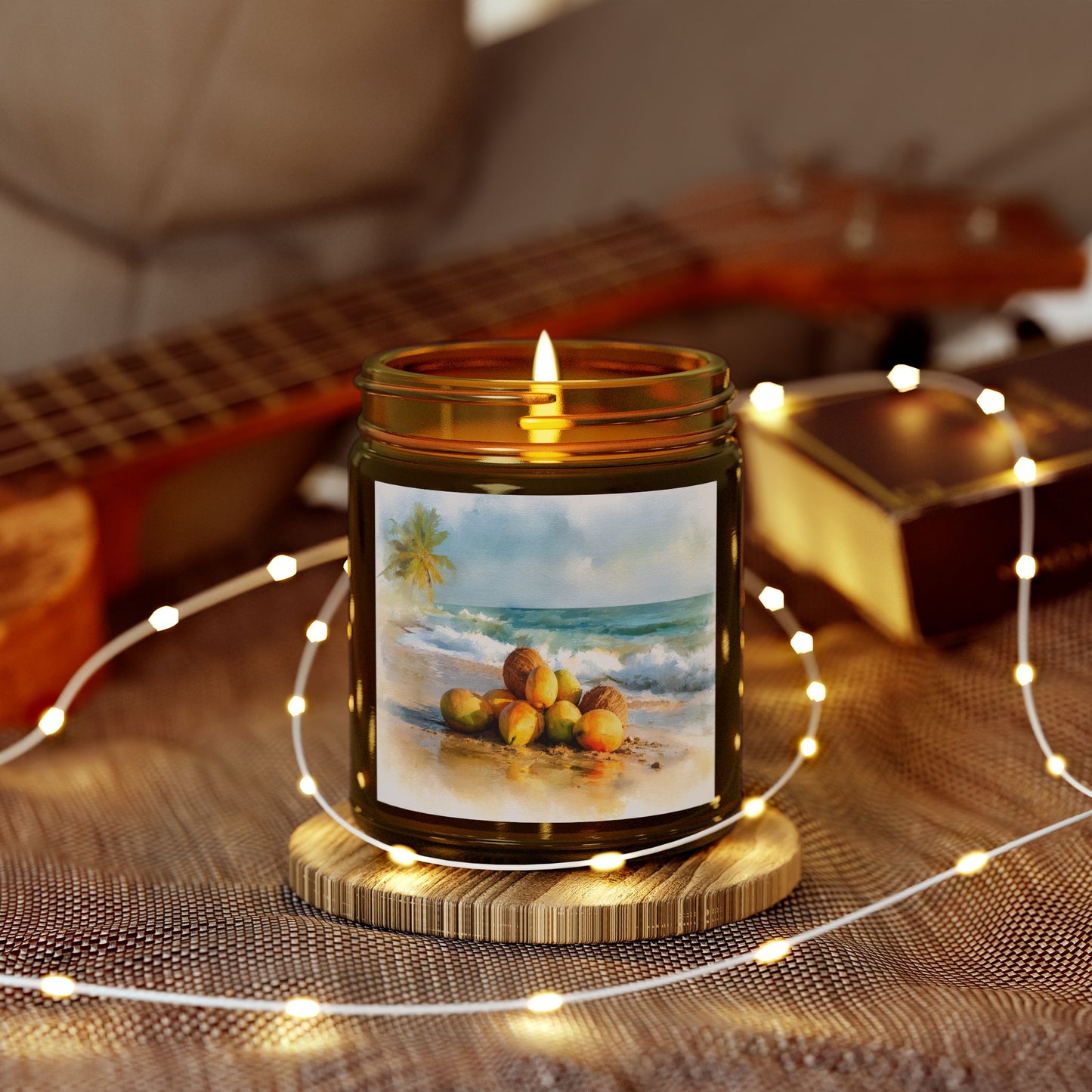 Mango Coconut Comfort Candle – Coconut Apricot Wax 4oz & 9oz | Two Homes Co