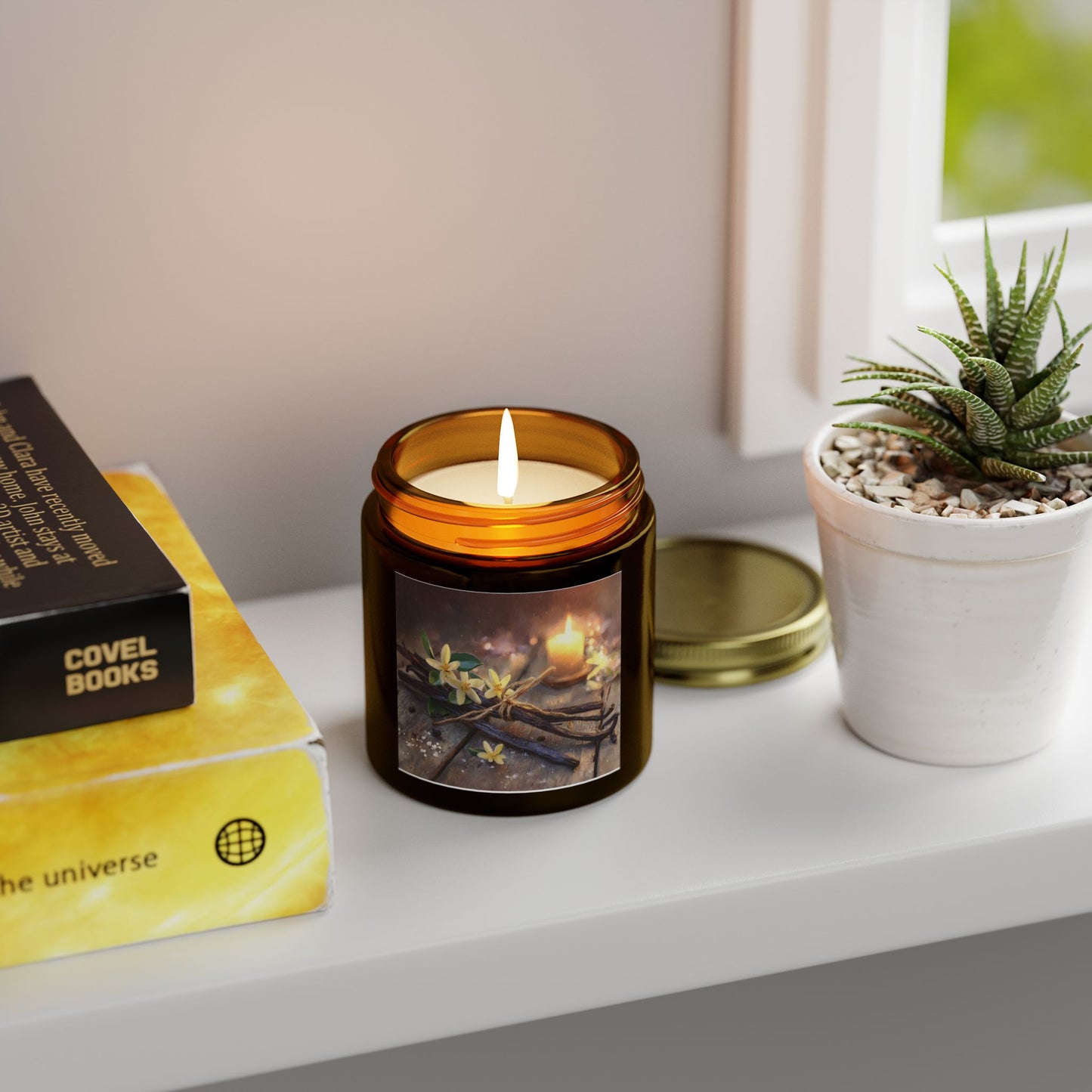 Vanilla Bean Comfort Candle – Coconut Apricot Wax 4oz & 9oz | Two Homes Co
