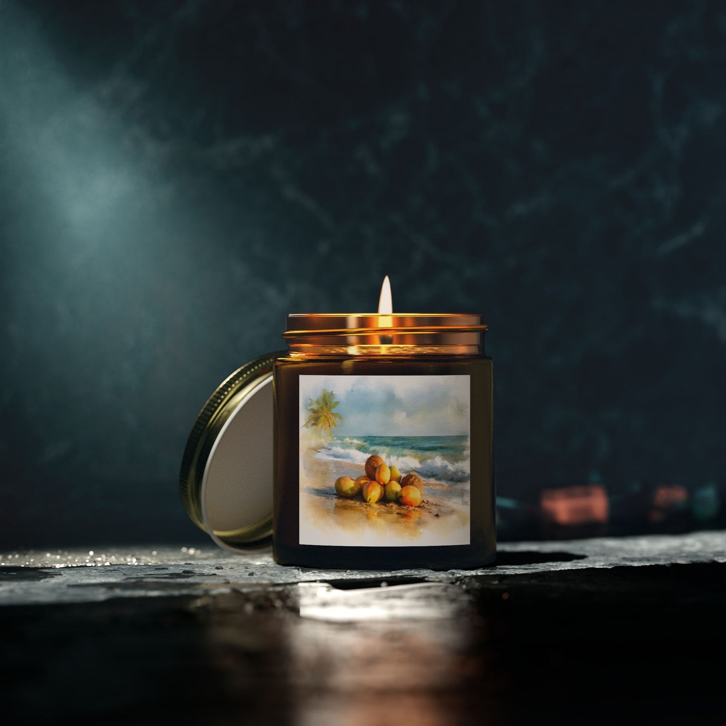 Mango Coconut Comfort Candle – Coconut Apricot Wax 4oz & 9oz | Two Homes Co