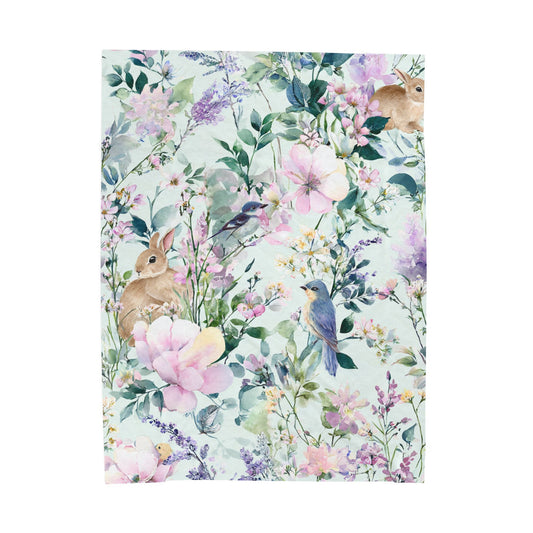 Gentle Garden Dreams Velveteen Plush Blanket – 60×80 | Two Homes Co
