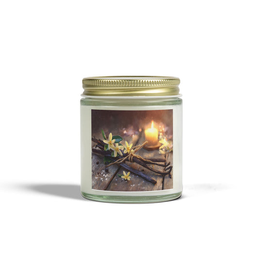 Vanilla Bean Comfort Candle – Coconut Apricot Wax 4oz & 9oz | Two Homes Co