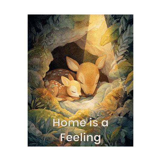 “Home is a Feeling” Kids Affirmation Poster – 16×20 | Two Homes Co