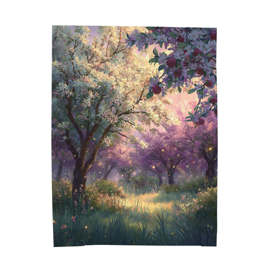 “Enchanted Orchard” Velveteen Plush Blanket – 60" × 80" | Two Homes Co