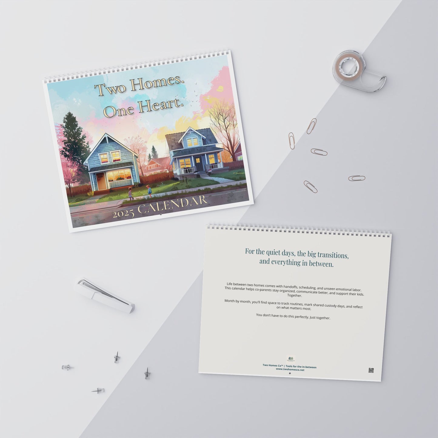 The Co-Parent Wall Calendar 2025 – Two Homes. One Team.