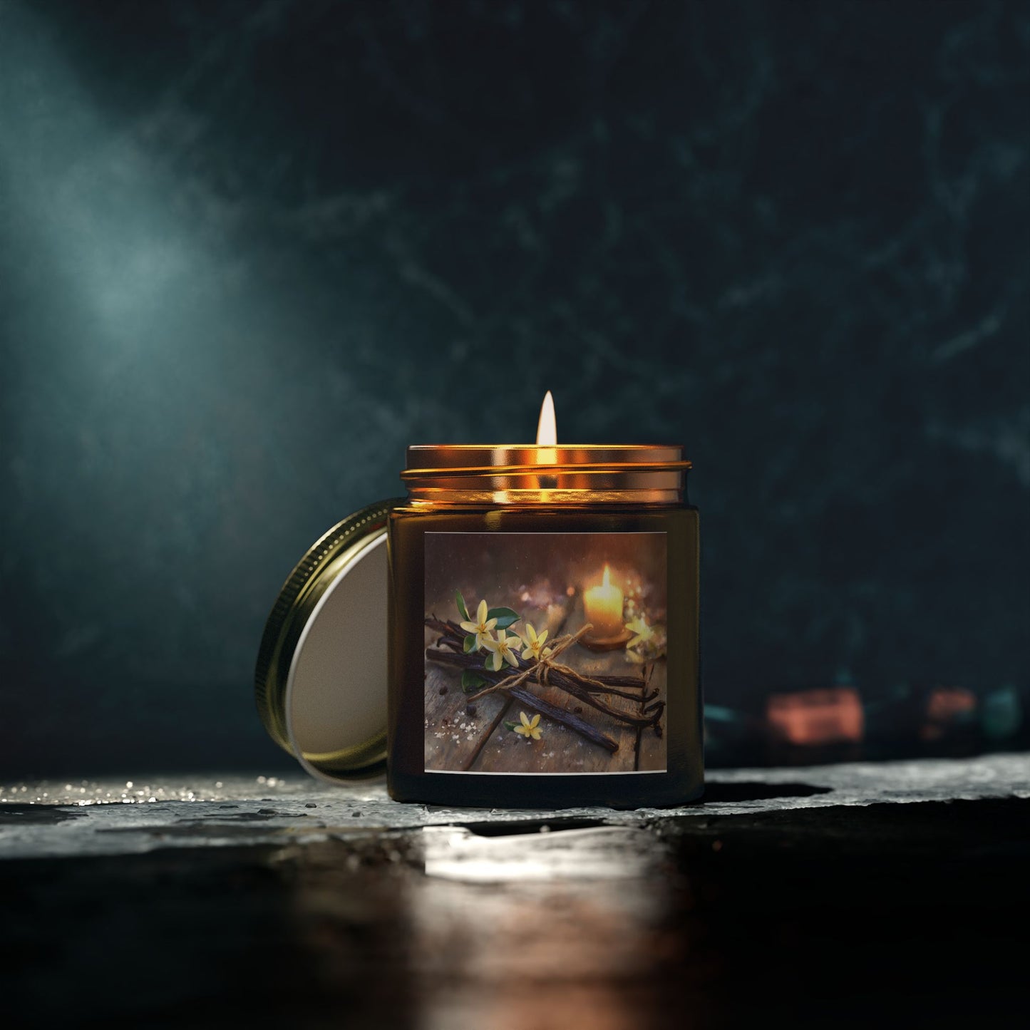 Vanilla Bean Comfort Candle – Coconut Apricot Wax 4oz & 9oz | Two Homes Co