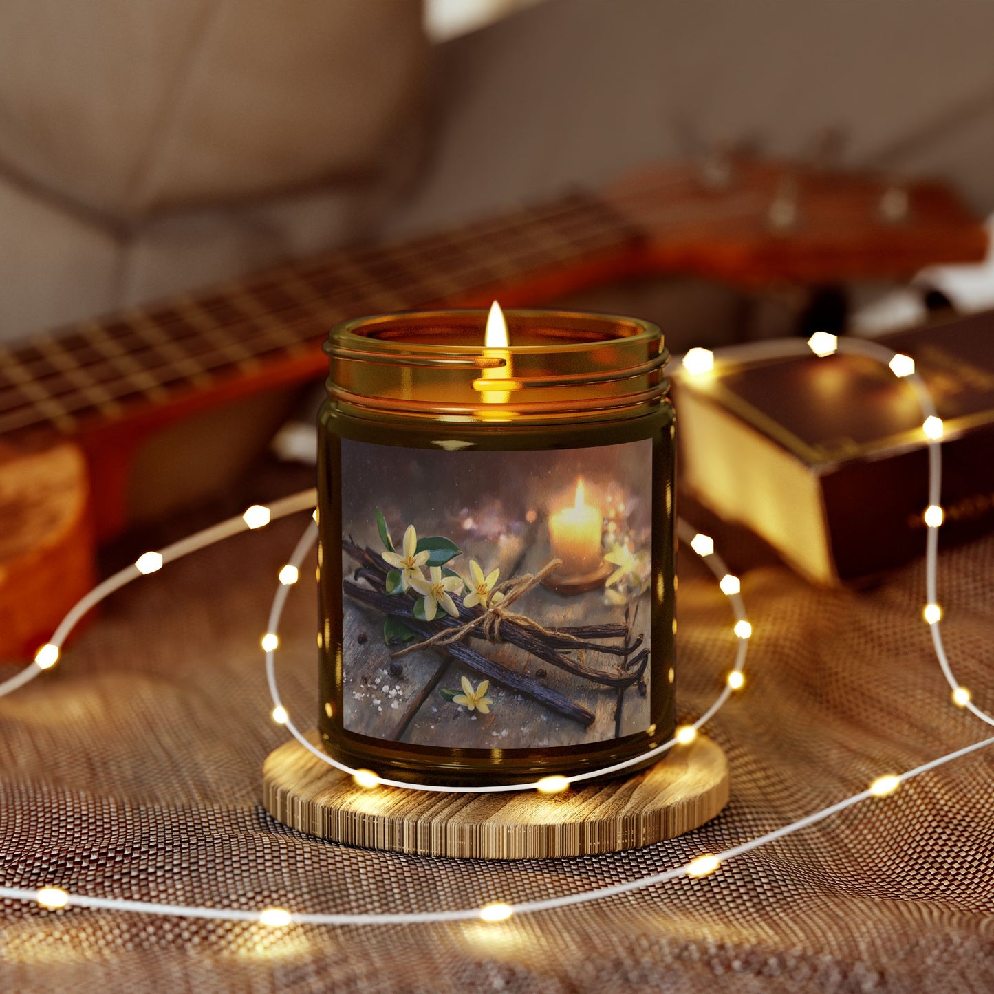 Vanilla Bean Comfort Candle – Coconut Apricot Wax 4oz & 9oz | Two Homes Co