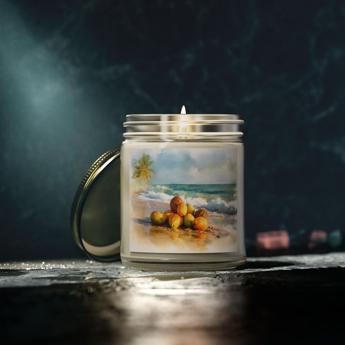 Mango Coconut Comfort Candle – Coconut Apricot Wax 4oz & 9oz | Two Homes Co