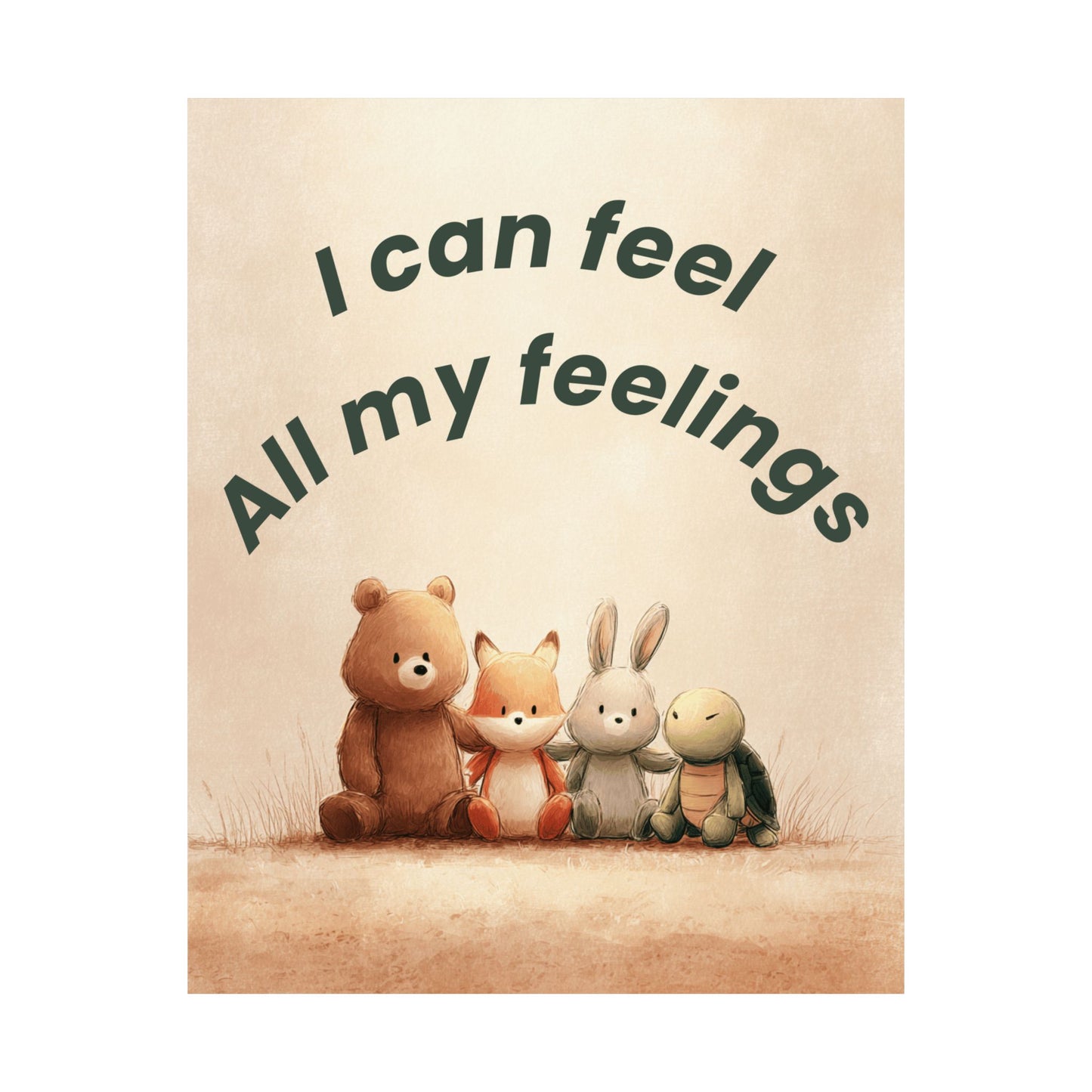 "I Can Feel All My Feelings" Kids Affirmation Poster – 16×20 | Two Homes Co