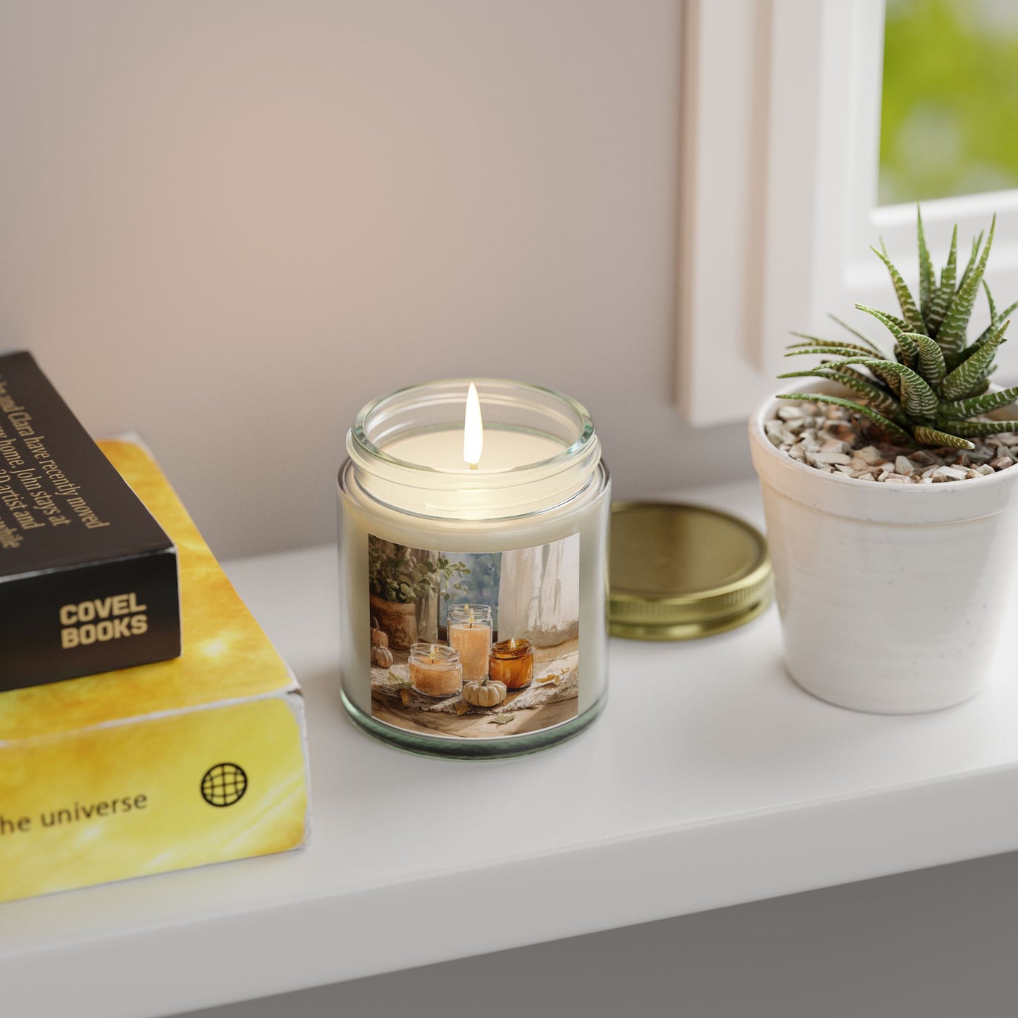 Unscented Comfort Candle – Coconut Apricot Wax 4oz & 9oz | Two Homes Co