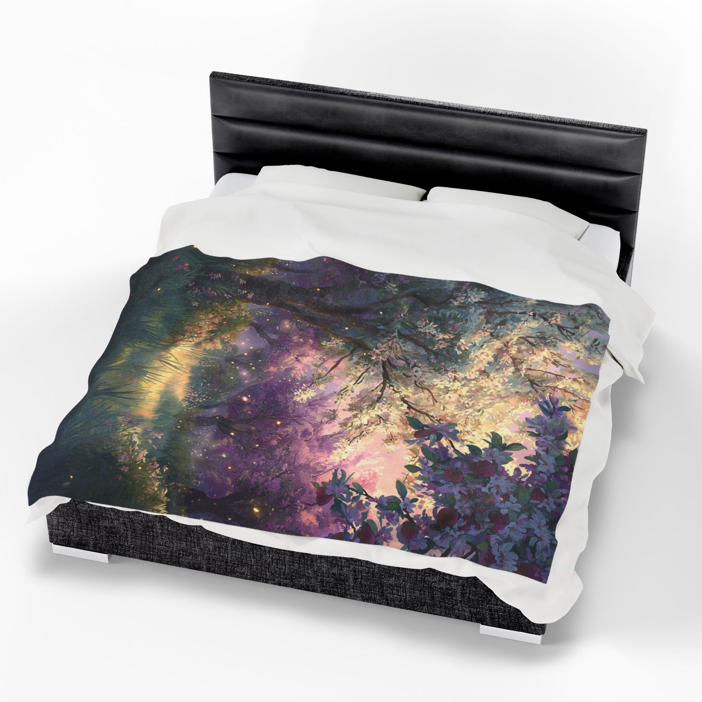 “Enchanted Orchard” Velveteen Plush Blanket – 60" × 80" | Two Homes Co