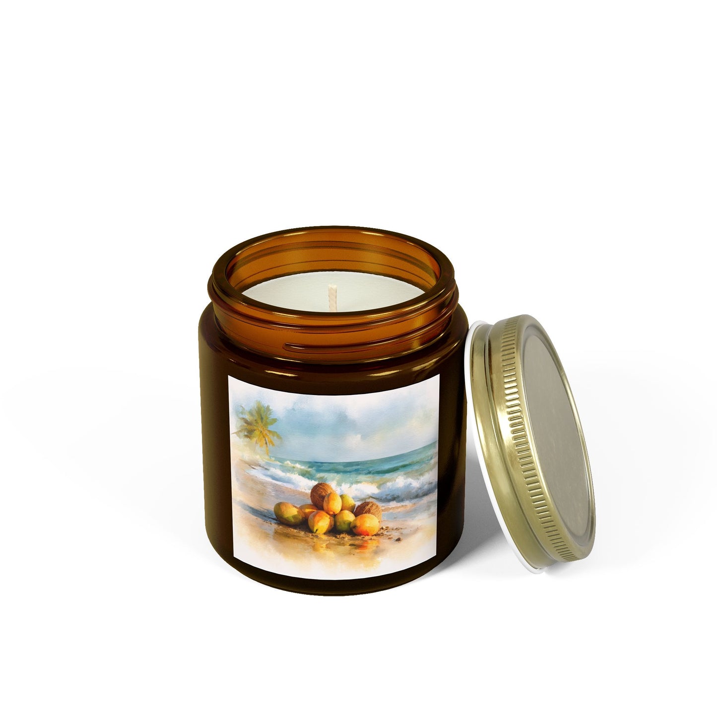 Mango Coconut Comfort Candle – Coconut Apricot Wax 4oz & 9oz | Two Homes Co