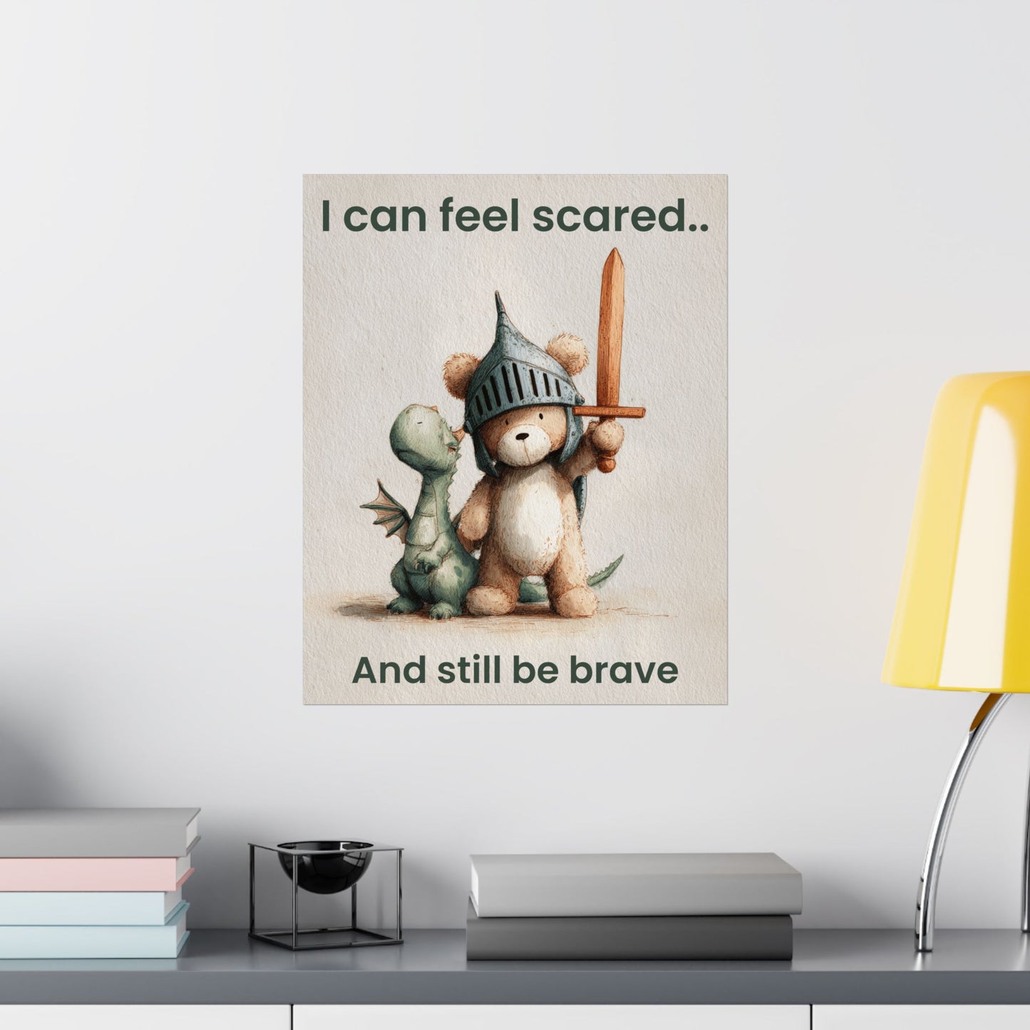 “I Can Feel Scared and Still Be Brave” Kids Affirmation Poster – 16×20 | Two Homes Co