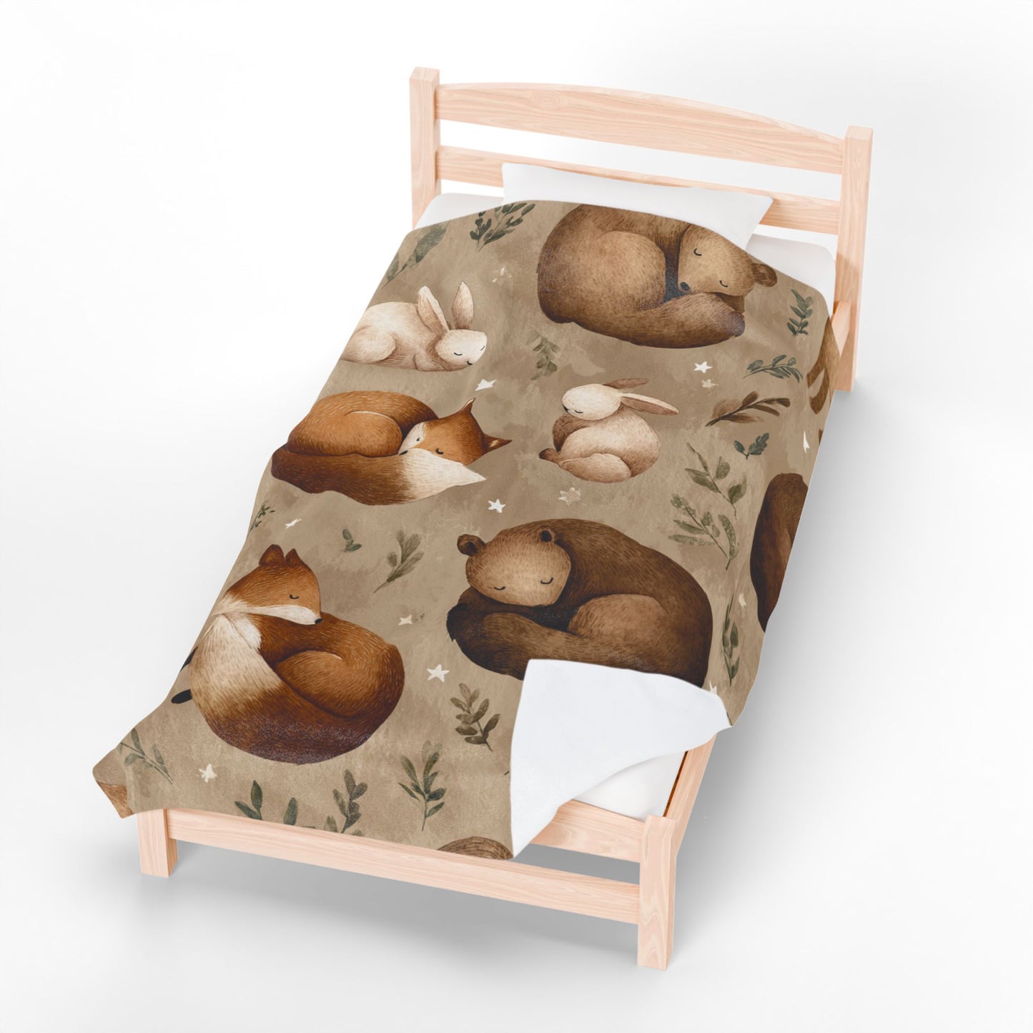 Forest Friends Velveteen Plush Blanket – 60x80 | Two Homes Co