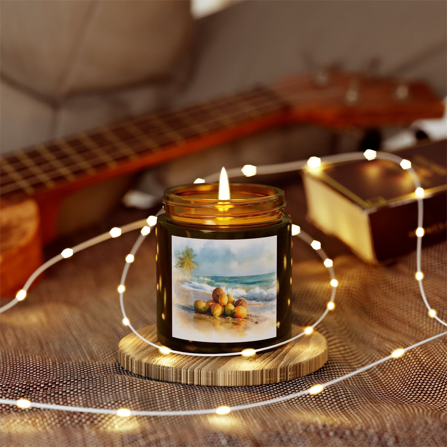 Mango Coconut Comfort Candle – Coconut Apricot Wax 4oz & 9oz | Two Homes Co