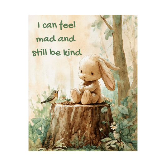 “I Can Feel Mad and Still Be Kind” Kids Affirmation Poster – 16×20 | Two Homes Co