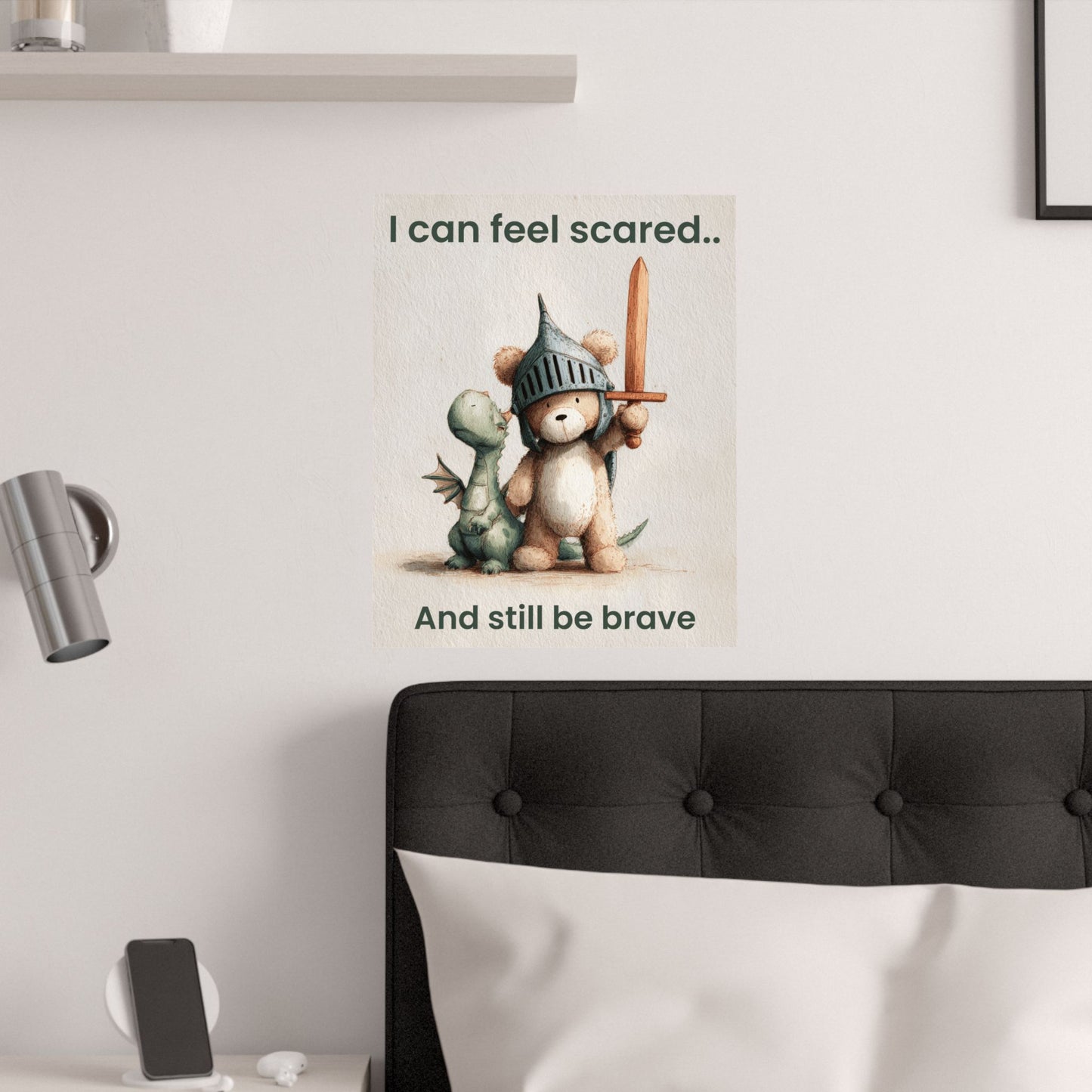 “I Can Feel Scared and Still Be Brave” Kids Affirmation Poster – 16×20 | Two Homes Co