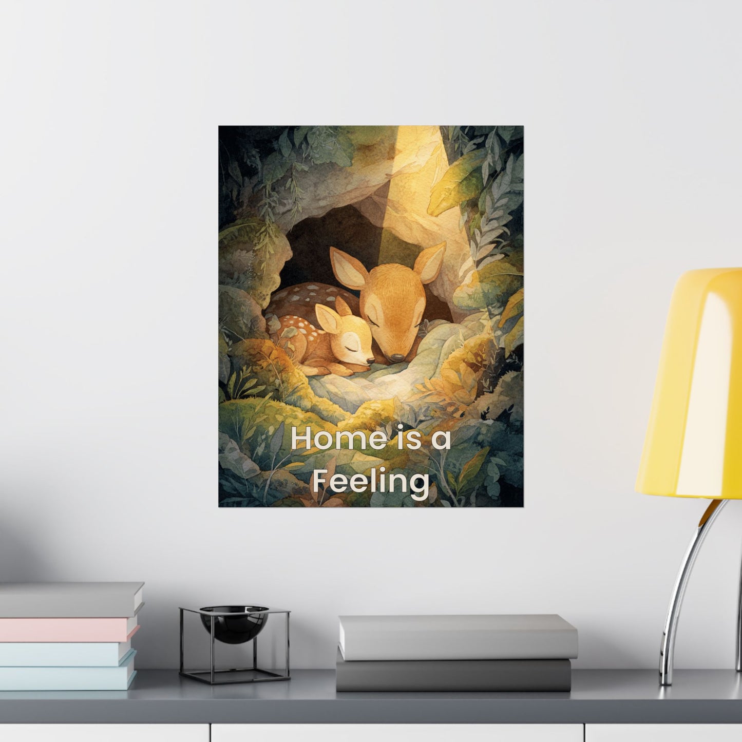 “Home is a Feeling” Kids Affirmation Poster – 16×20 | Two Homes Co