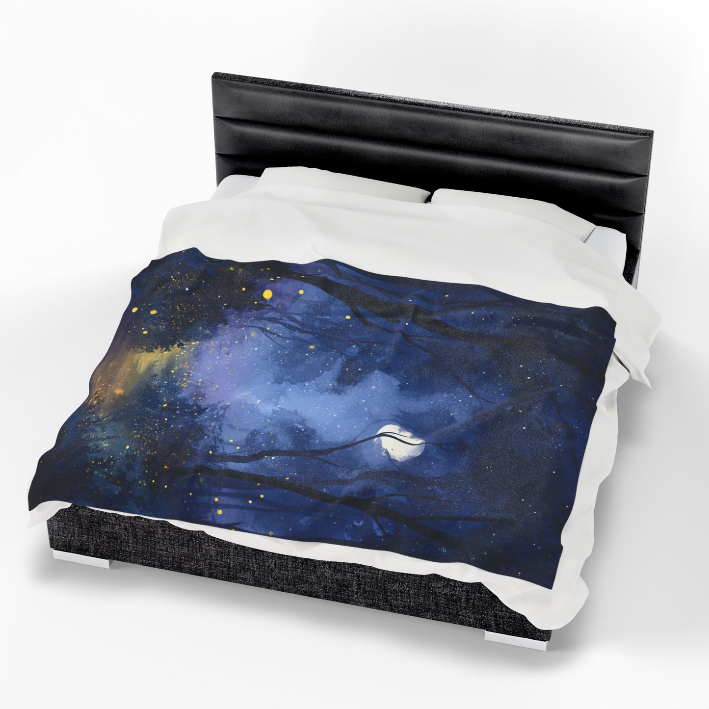 “Starlit Hollow” Velveteen Plush Blanket – 60" × 80" | Two Homes Co