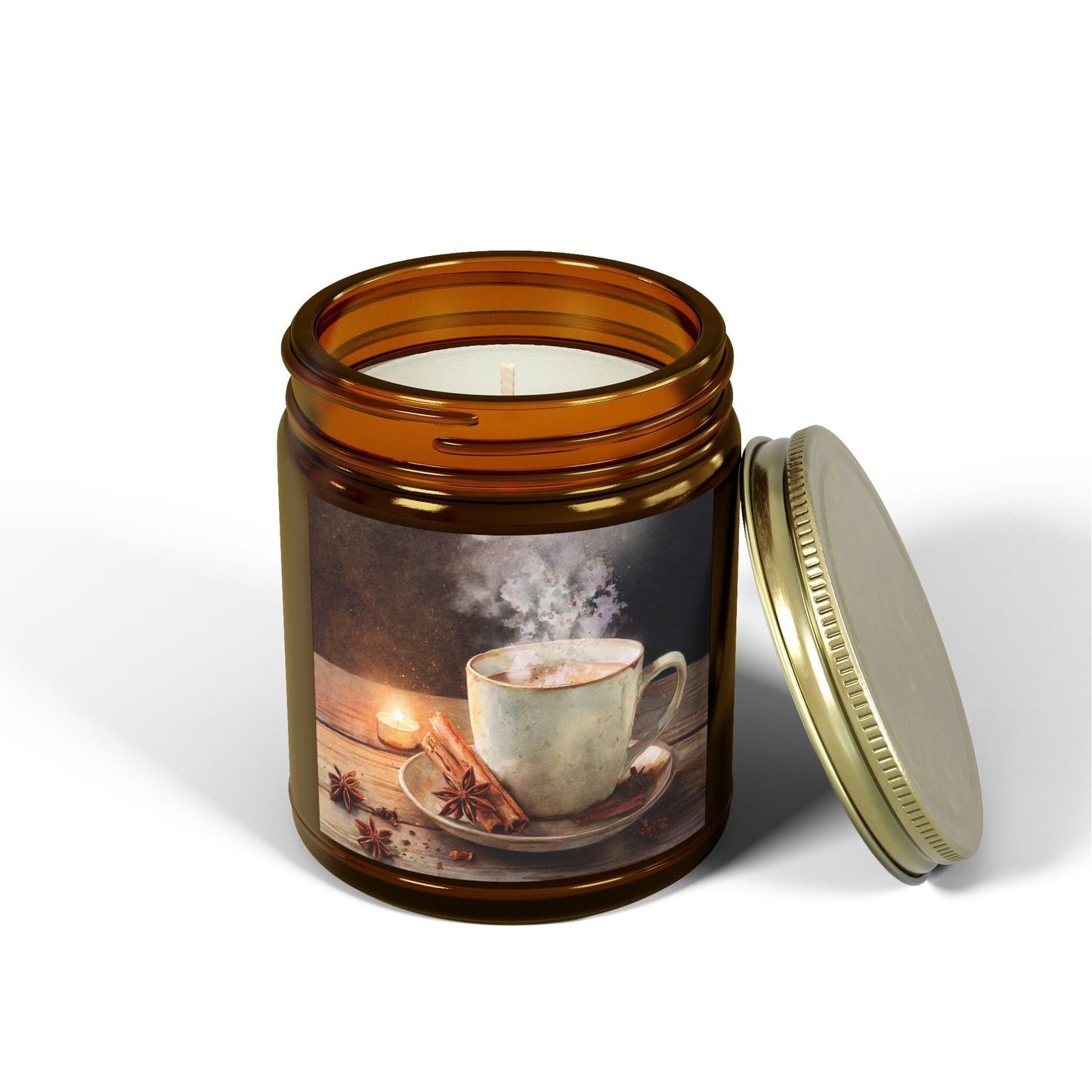 Cinnamon Chai Comfort Candle – Coconut Apricot Wax 4oz & 9oz | Two Homes Co