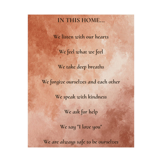 “In This Home…” Affirmation Poster – 16×20 | Two Homes Co