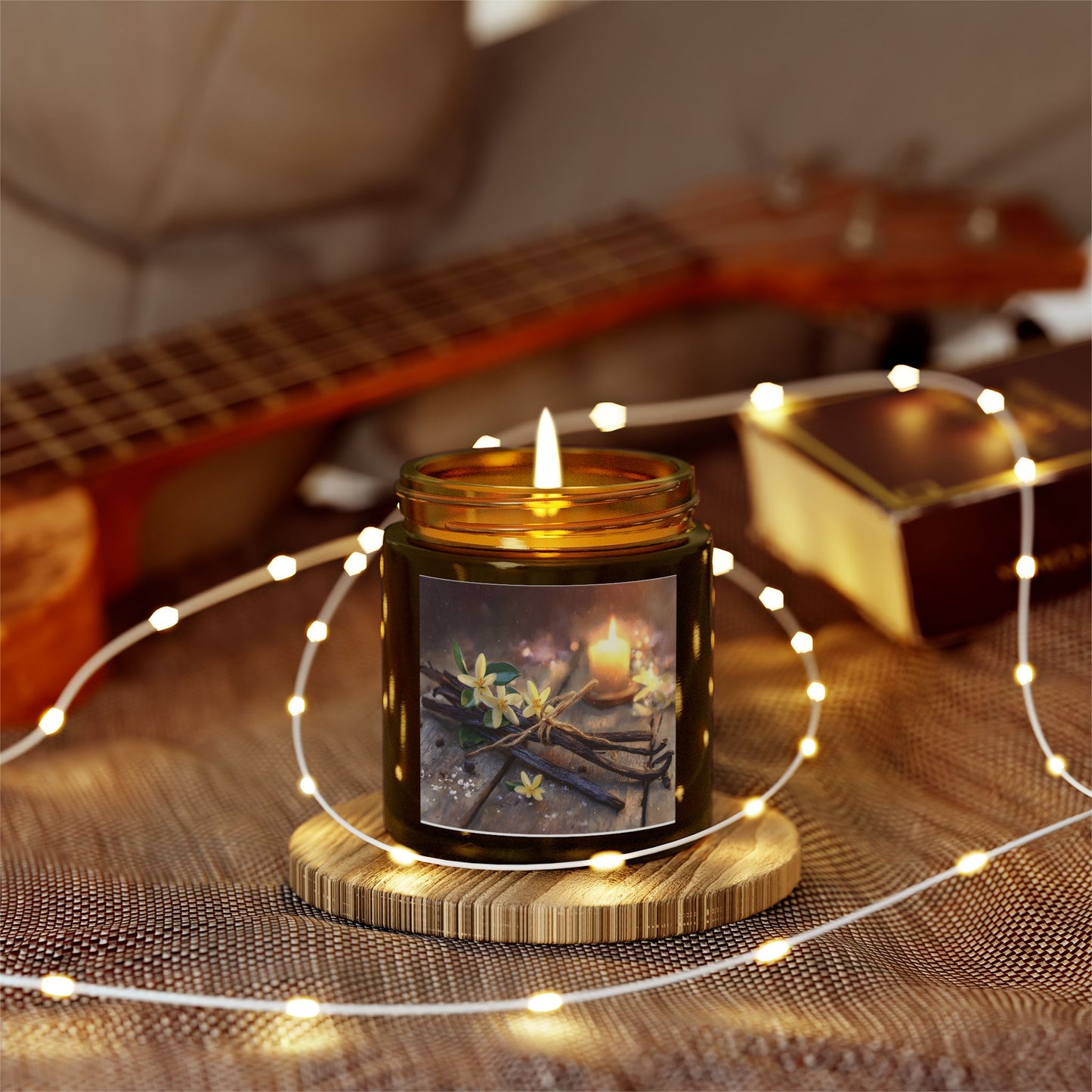Vanilla Bean Comfort Candle – Coconut Apricot Wax 4oz & 9oz | Two Homes Co