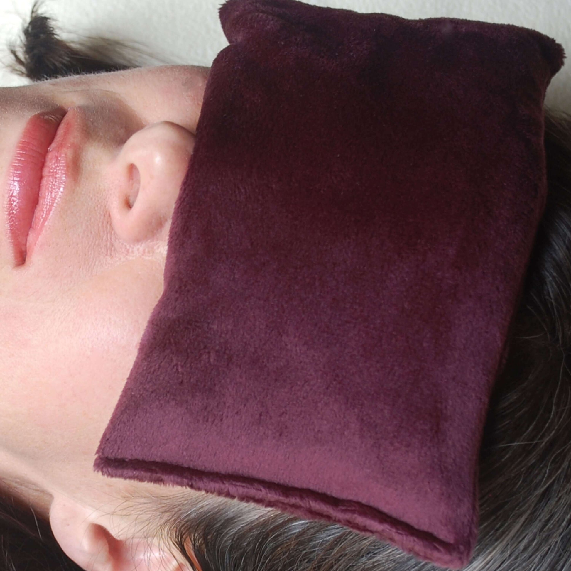 Eye Pillow Hot/Cold Aromatherapy Rectangular Shaped with 12 Herbs & Essential Oil-0