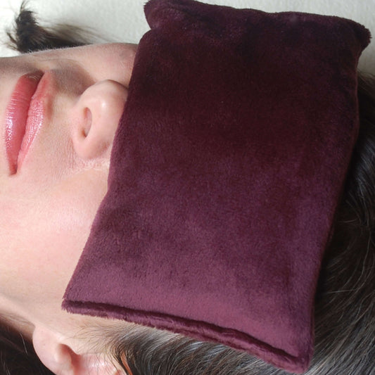 Eye Pillow Hot/Cold Aromatherapy Rectangular Shaped with 12 Herbs & Essential Oil-0